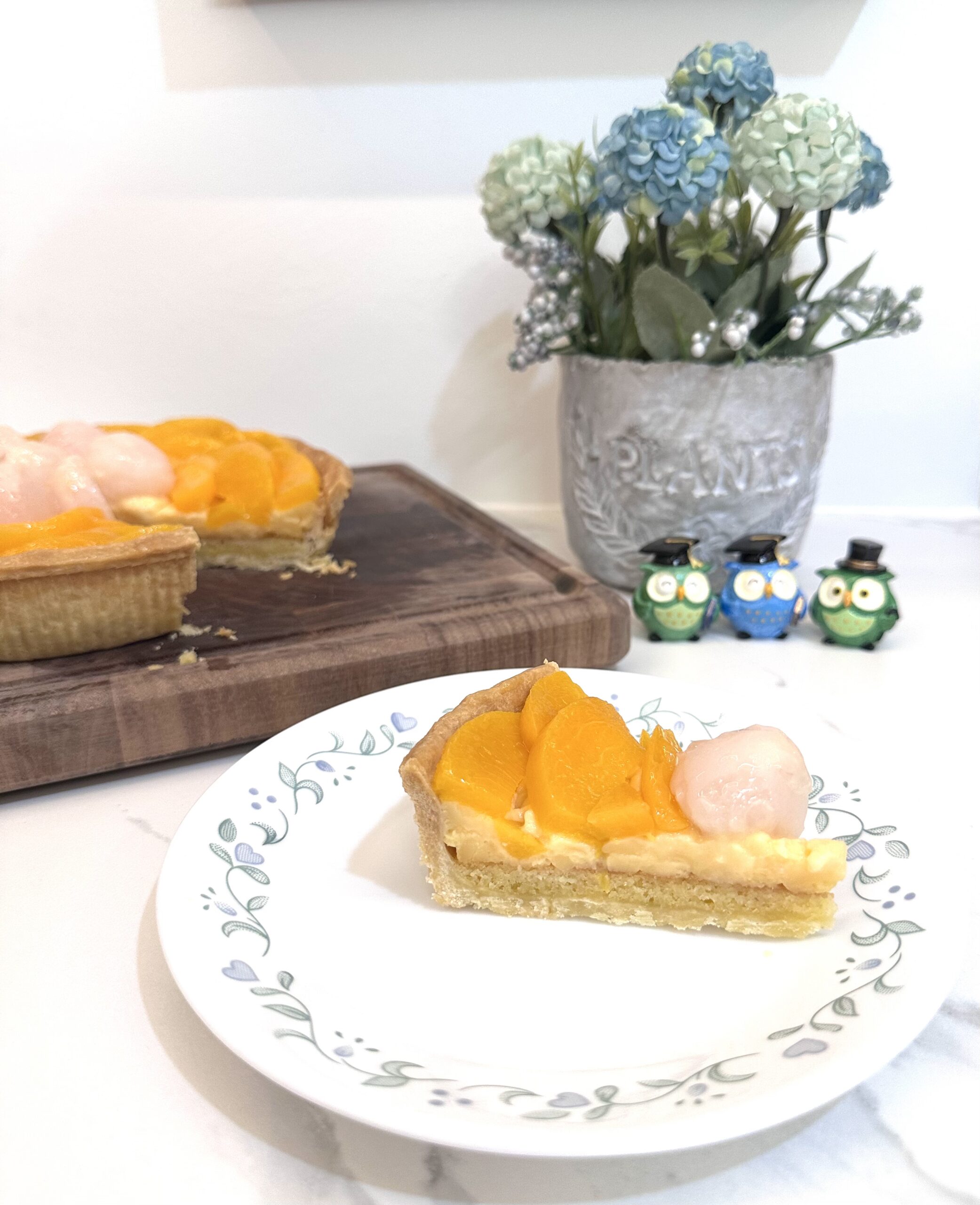 Peach & Lychee Fruit Tart